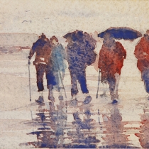 Brollies on the beach