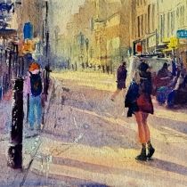 P ( 10   London Watercolour    18" x  18"