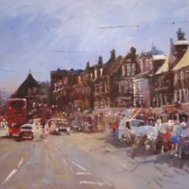 P(2         Golders Green high Street oil on canvas  24" x  60" 