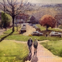 Painted from Castle Wood drive looking over London